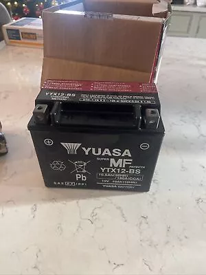 Genuine Yuasa YTX12-BS Motorbike Motorcycle Battery Inc Free Yuasa Biker Snood • £80