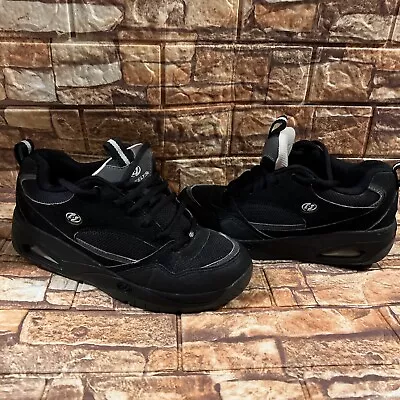Heelys 7104 Black Lace-Up Rolling Wheeled Skate Sneakers Shoes Men’s 7 Women’s 9 • £20.11