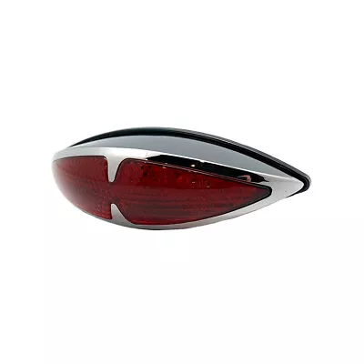 Chrome Foxtail LED Motorcycle Brake Tail Light Streetfighter Cafe Racer Bobber | • $37.95