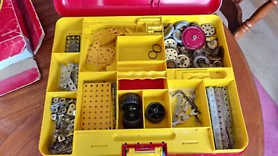 £19.99 • Buy Vintage Meccano Carry Case Tools Spares Parts Box Two Tier Hornby Triang