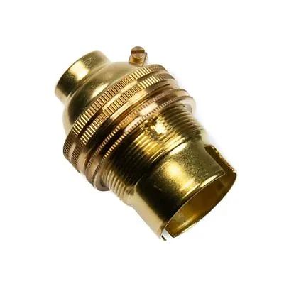 £3.29 • Buy Brass Lamp Holder Bayonet Cap (BC) (B22d) Fitting Bulb Holder 1/2  Screw Thread