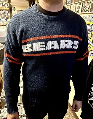 Vintage Cliff Engle Chicago Bears Sweater Size Large Wool Blend USA Mike Ditka • $99