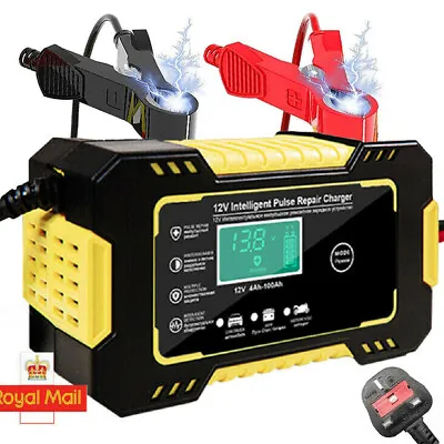 Smart Car Battery Charger Automatic Jump Starter Pulse Repair 12V 24V AGM/GEL UK • £13.19