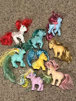 Vintage G1 MLP My Little Pony Lot Of 8 Unicorn Saddle Bubbles Others • $69.95