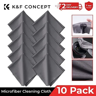 K&F Concept 10pcs Professional Microfibre Screen Cleaning Cloth For Camera Lens • £8.99