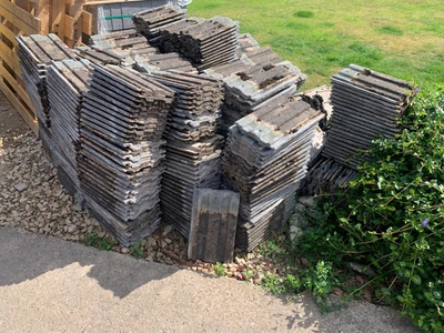 £0.99 • Buy Roof Tiles - Flat Romans Concrete Tiles 37cm X 23cm