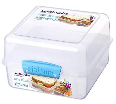 4 Pack Sistema Lunch Cube To Go Container Klip It Food Lunch Box 48 Oz  • $16.99