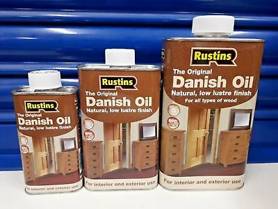 Rustins The Original Danish Oil For Wood And Workshop 250ml500ml1 Litre2.5Lit • £16