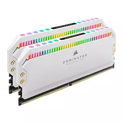 32GB (2x16GB) Corsair DDR4 DOMINATOR Platinum RGB White PC4-28800 (3600) Non-E • £133.14