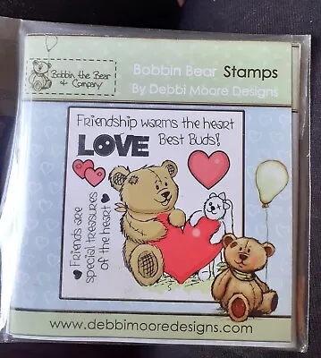 £2.99 • Buy Reduced - DEBBIE MOORE~ BOBBIN BEAR CLEAR STAMPS ~ LOVE 