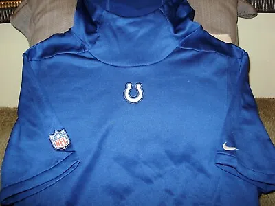 NFL Indianapolis Colts NIKE Therma-Fit Blue Pullover Hoodie Top Jacket Men's XL • $47.99