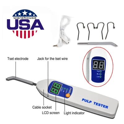 $27.99 • Buy Dental Pulp Tester Testing Oral Teeth Nerve Vitality Endodontic LCD 4 Hooks NEW