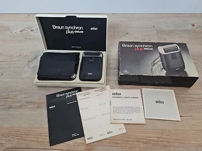 £73.24 • Buy RARE Braun Vintage Electric Razor Synchron Deluxe 70 80s Dieter Rams Black Boxed