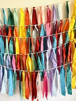 Rag Bunting In Any Colours. Sold By The Metre. Handmade. • £15