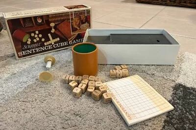 Vintage Scrabble Brand Sentence Cube Game 1971 Selchow & Righter Co Made In USA • $15