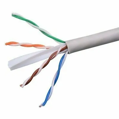 £0.99 • Buy External Outdoor CAT6 LAN Network Ethernet Cable AWG23 CCA UTP 50M-300M Grey Lot
