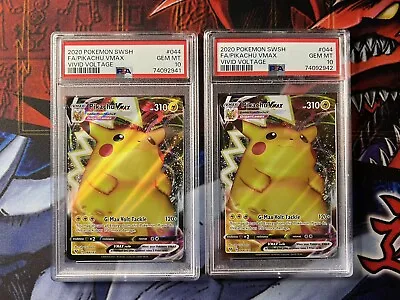 $31.99 • Buy PSA 10 Pikachu VMAX Vivid Voltage 044/185 Pokémon TCG