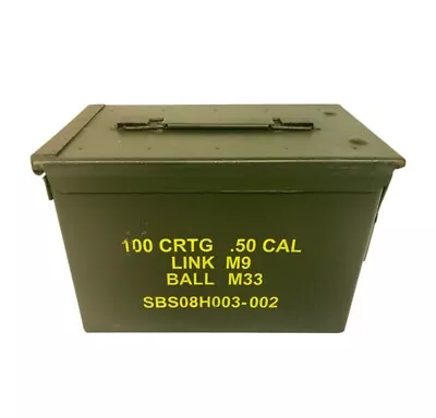 US Military 50 Cal Metal Ammo Can - Used Surplus • $27.99