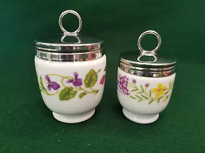 2 Egg Coddlers By Royal Worcester 1 Standard 1 King Size Fairfield Pattern • £19.99