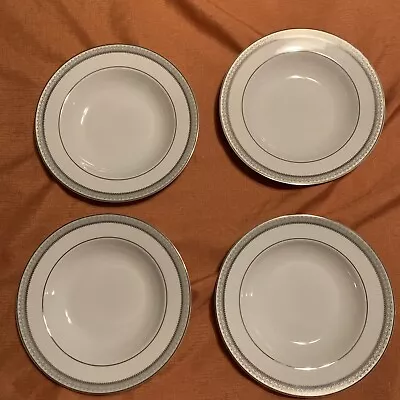 Mikasa Platinum Crown L3428 Rimmed Soup Bowl - Set Of 4 B1 • $25