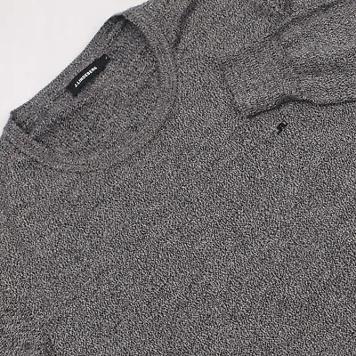 J.LINDEBERG Men's Grey Gold Merino Wool Jumper Pullover Sweater L Large • £32.15
