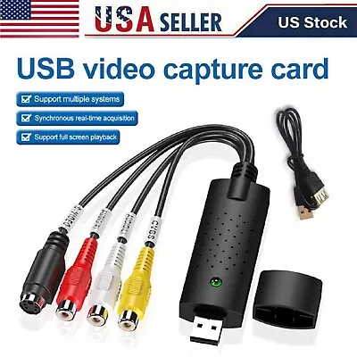 USB 2.0 Audio Video VHS To DVD VCR PC HDD Converter Adapter Digital Capture Card • $6.49