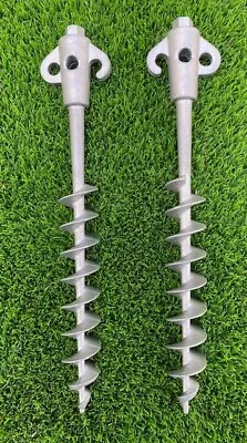 2 PCS Large Alloy Screw In Pegs 365mm Heavy Duty Ground Camping Tents Caravans • $29.50