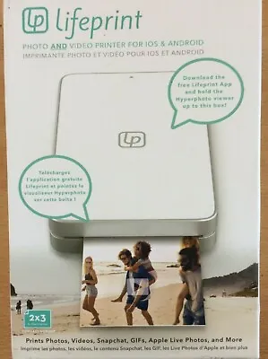 Lifeprint Photo And Video Printer For IOS And Android LP001-6 WHT • £75