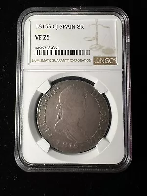 1815 Spain 8 Reales NGC VF25 • £424.66