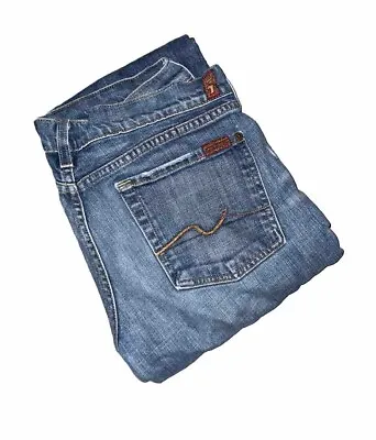 7 For All Mankind Women’s Boot Cut Medium Wash Jeans Sz 32 X 32 • $29.99