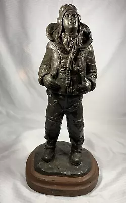 Michael Garman Bronzed Aviator Sculputure “Another Mission” 1988 • $76