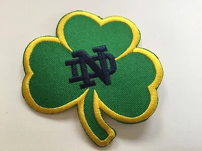 Notre Dame   Fightin' Irish' VINTAGE EMBROIDERED IRON ON PATCH 3” X 2.75” • $6.95