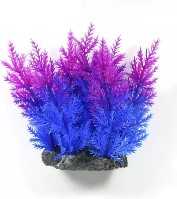 $9.99 • Buy Aquapapa Aquarium Decor Plastic Plants Multicolor Fish Tank Artificial Plant 