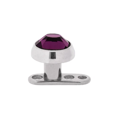 £18.05 • Buy Blue Banana Titanium 5mm Amethyst Microdermal Anchor Surface Piercing
