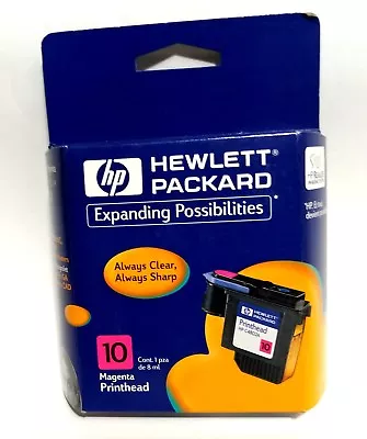 Genuine HP 10 Printhead C4802A Magenta Sealed 8ml Dated 2001 • $8.99