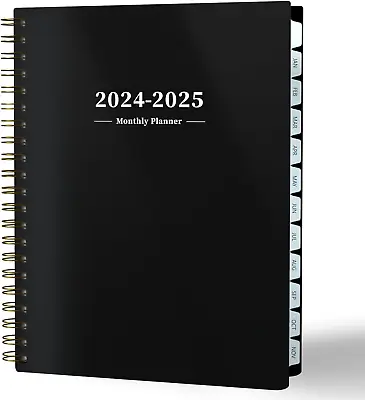 2024-2025 Weekly Monthly Yearly Planner Calendar Tabs Black 8.5 X11  • $21.99