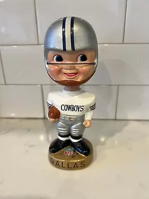 Rare Vintage 1960s NFL Dallas Cowboys Gold Base Bobblehead Japan Original • $249.99