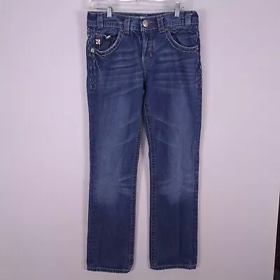 Mek Denim Jeans Mens 32x34 Blue Cody Straight Faded Cotton Thick Stitch • $29.39