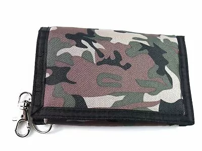 Unisex Camouflage Style Canvas Chain Wallet Coin Pouch Credit Card Holder Rippa  • £6.79