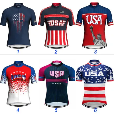 Men Cycling Jersey Short Bicycle Bike Jacket MTB Shirt Bib Mountain Clothing USA • $19.95