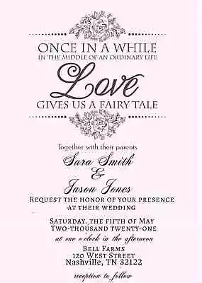 Fairy Tale Wedding Invitation • £2.90