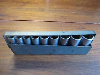 Vintage Craftsman 9 Pc 3/8  Drive Deep Socket Set W/Case • $24.99