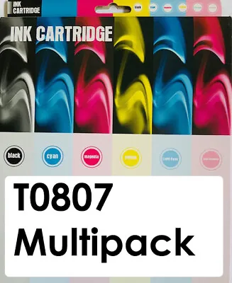 £7.90 • Buy Non-OEM T0807 Multipack 6 Ink Cartridge Set For Epson R265 R360 R285 RX585 RX685