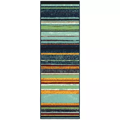 Non-Slip Rubberback Vintage Striped 2x5 Indoor Runner Rug 20  X 59  Multicolor • $13.19