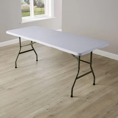 £47.99 • Buy 6ft Folding Table Trestle Camping Party Picnic BBQ Stall Garden Indoor Outdoor