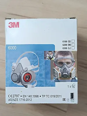 3M 6200 Medium Reusable Half Face Mask New But Box Opened • £12