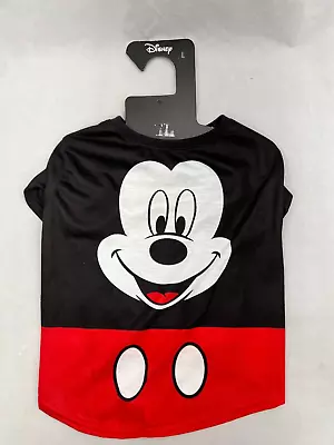 Disney MICKEY MOUSE Big Face EPET TEE T Shirt Dog Cat Large L  FAST SHIP! • $10.89