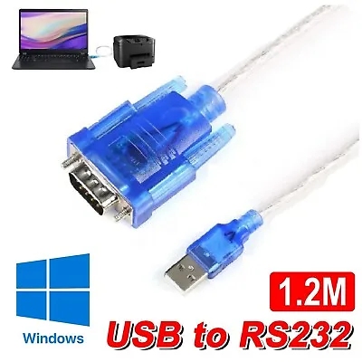 USB To 9-pin DB9 RS232 To USB Serial Cable Adapter Converter Win10 Win8 Win7 • $9.49