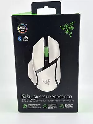 RAZER BASILISK V3 X HYPERSPEED WIRELESS GAMING MOUSE White NEW SEALED RZ01-0487 • $55.99