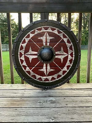 £117.60 • Buy Wooden Shield Heavy Metal Fitted (Medieval Shield)Viking Shield 24 